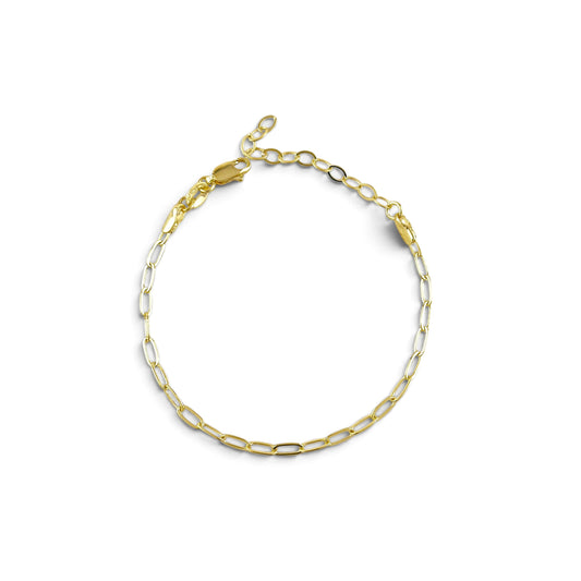 Paperclip Link Chain Bracelet Sideview