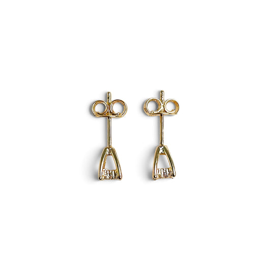 Petite CZ Stud Earrings Upview