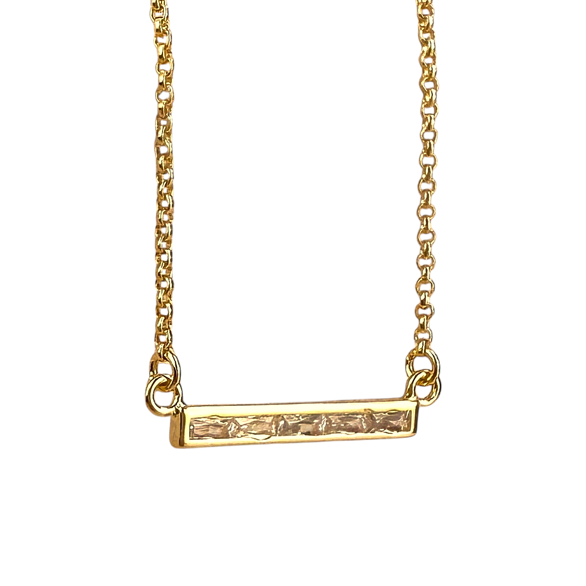Baguette CZ Bar 25mm Necklace in 18K gold-filled, Crystal
