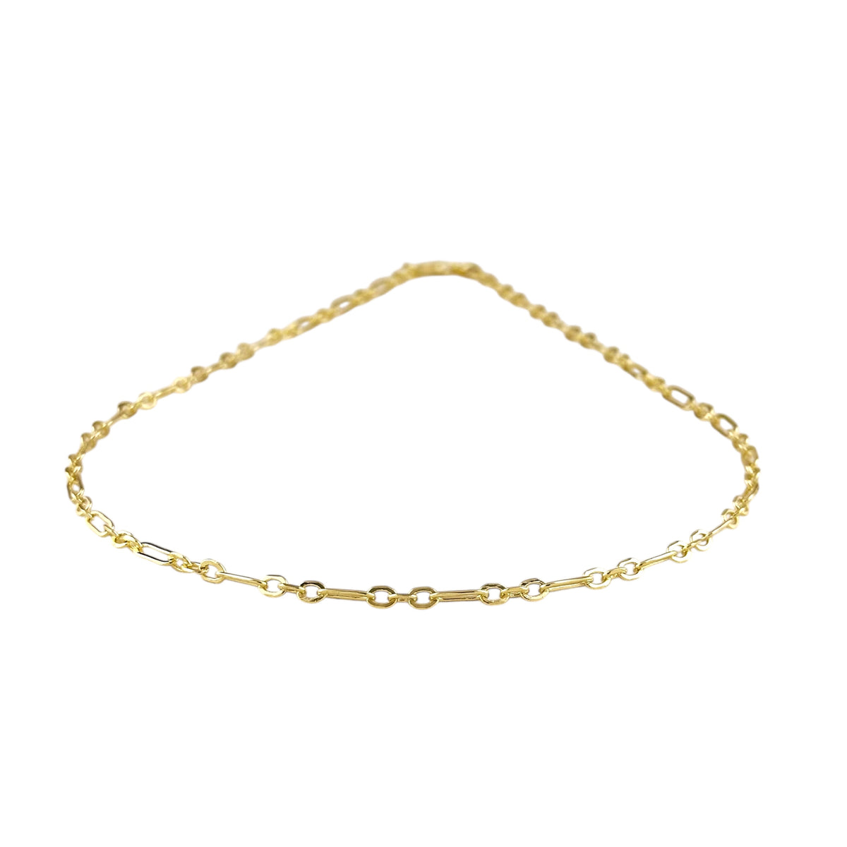Figaro Link Chain Necklace in 18K gold-filled, view 4