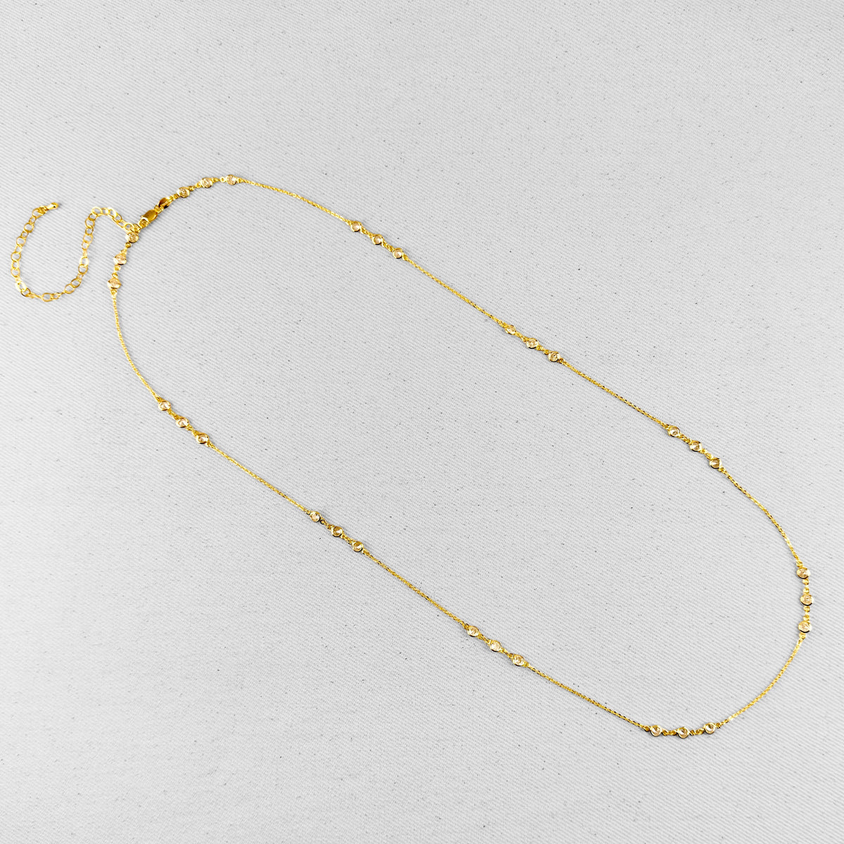CZ Belly Chain in 18K gold-filled, view 6