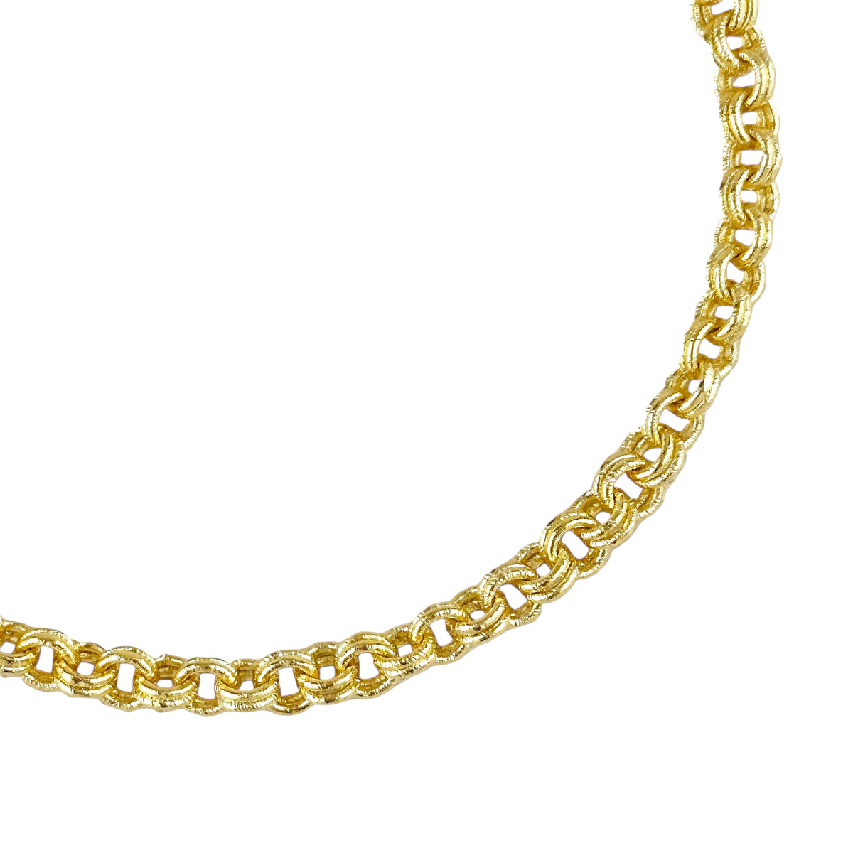 Double Link Rolo Chain Bracelet in 18K gold-filled, view 4