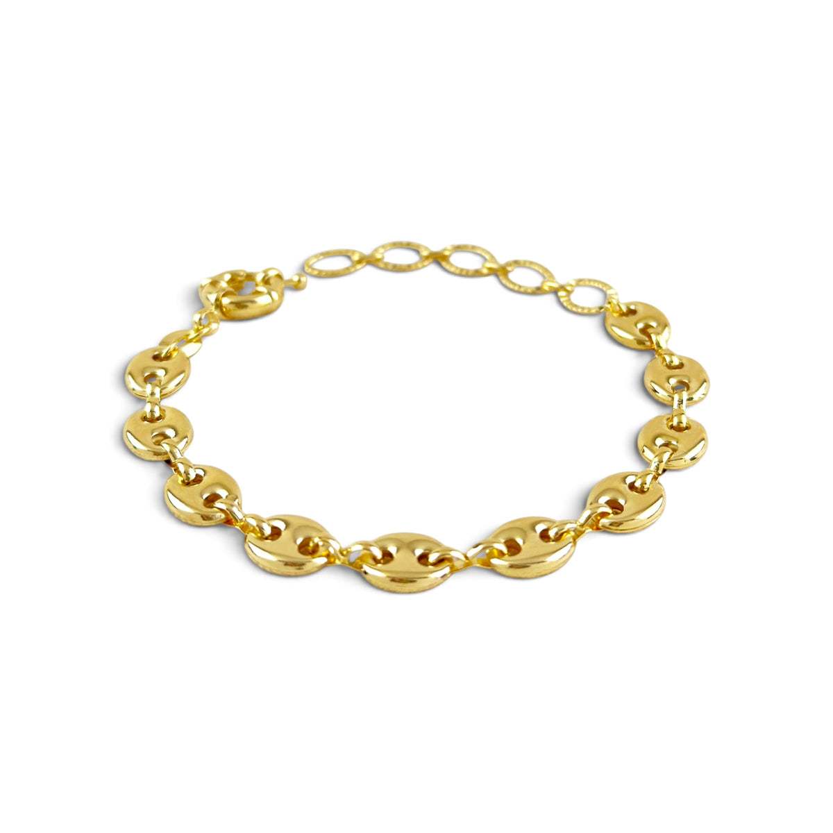 Puffy Mariner Chain Bracelet in 18K gold-filled, view 2