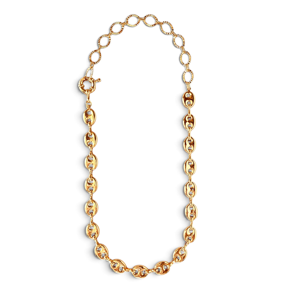 Puffy Mariner Choker Necklace in 18K gold-filled, view 2