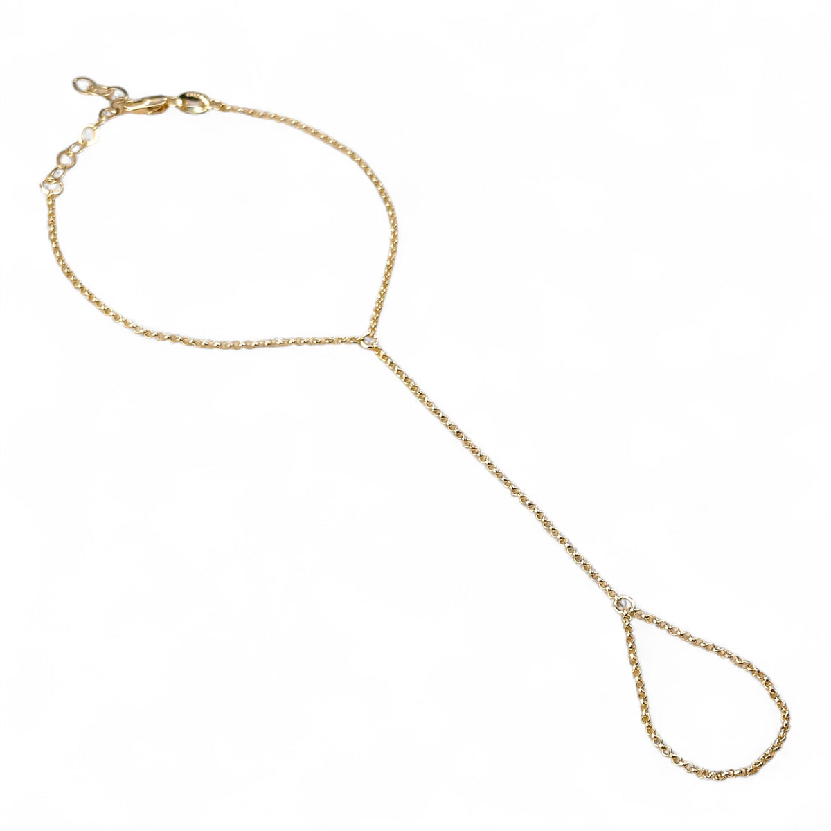Rolo Link Hand Chain Bracelet
