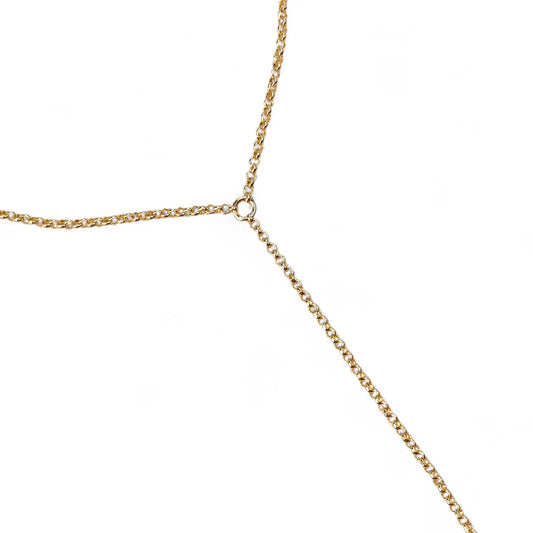 Rolo Link Hand Chain Bracelet Closeup