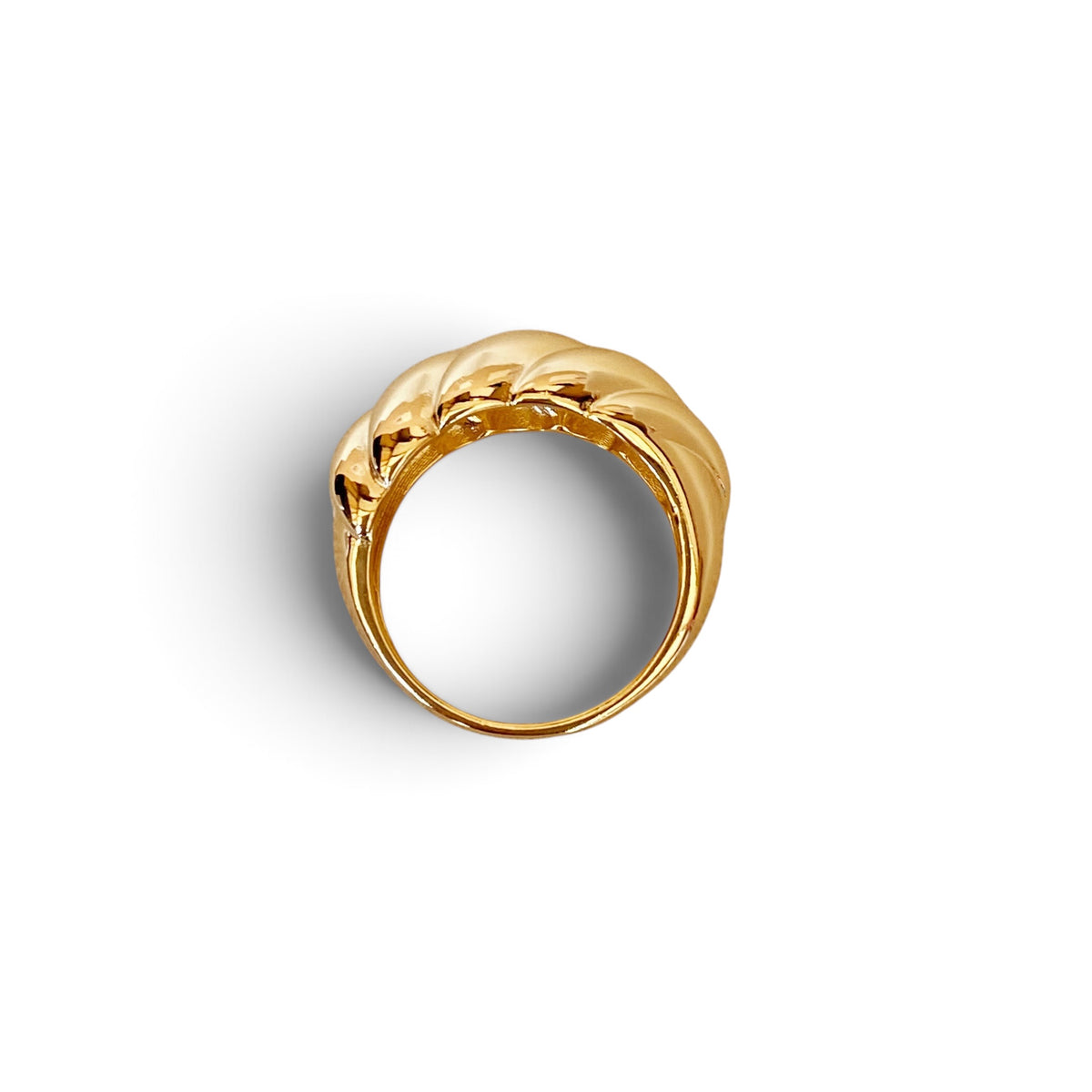 Sculpted Croissant Ring Sideview