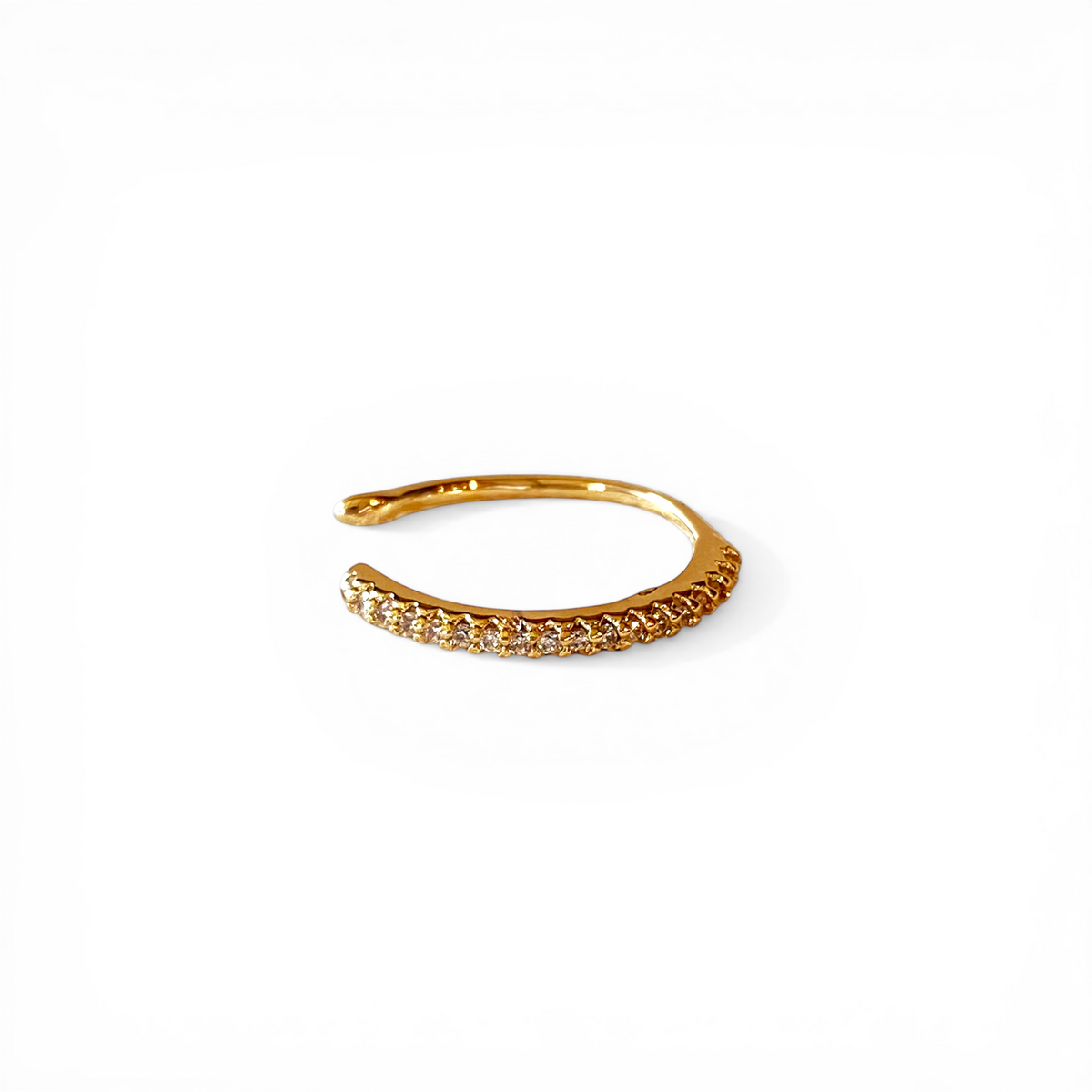Single Line CZ Ear Cuff in 18K gold-filled