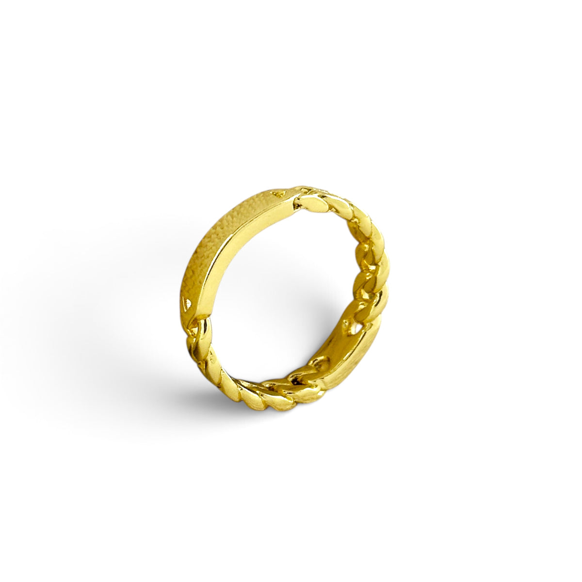 Skillus Curb Chain Plate Ring Sideview