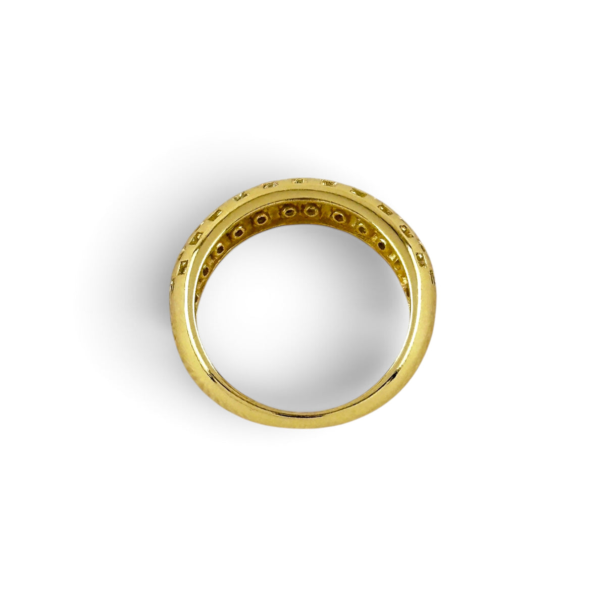 Skillus Inset CZ Dome Ring Sideview