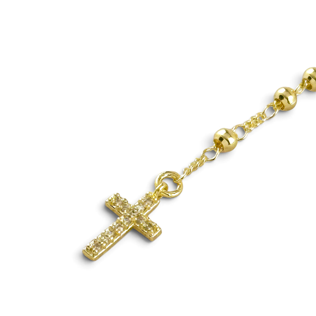 Skillus Lady of Grace Rosary cross closeup