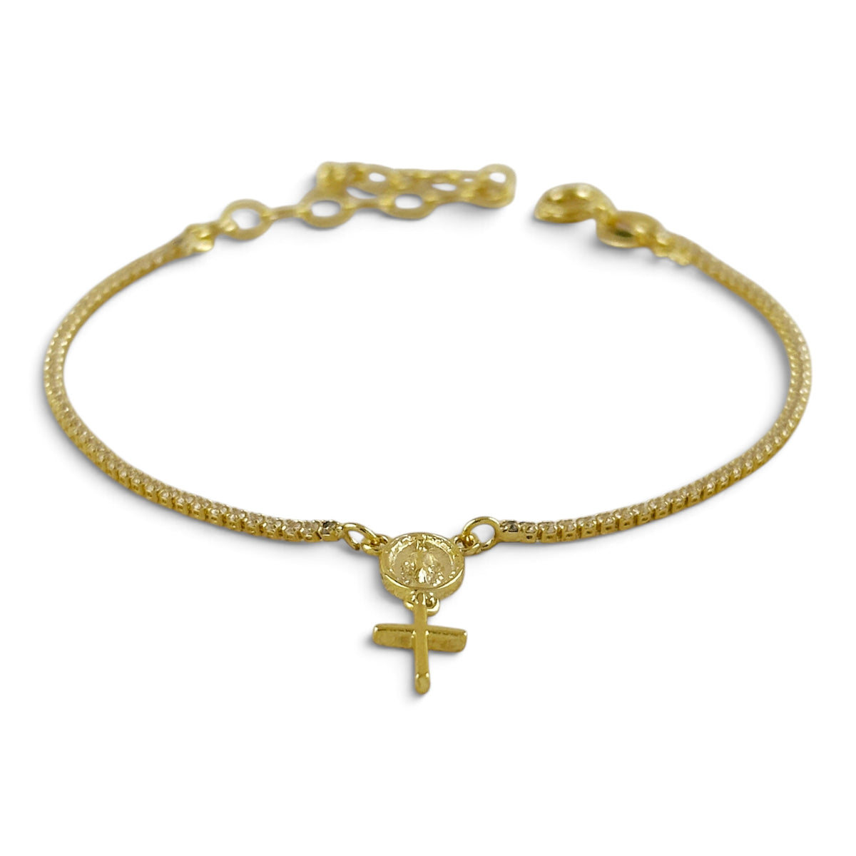 Skillus Miraculous Mary Tennis CZ Bracelet