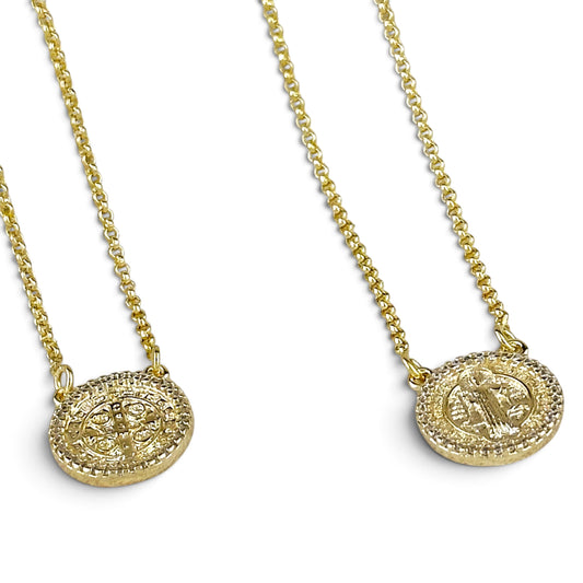 Skillus Saint Benedict CZ Scapular Necklace