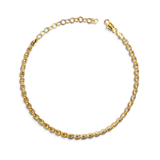 Textured Mariner Anklet Closeup