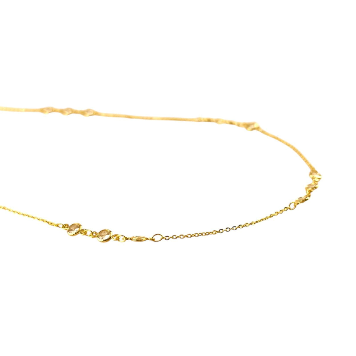 CZ Belly Chain in 18K gold-filled, view 2