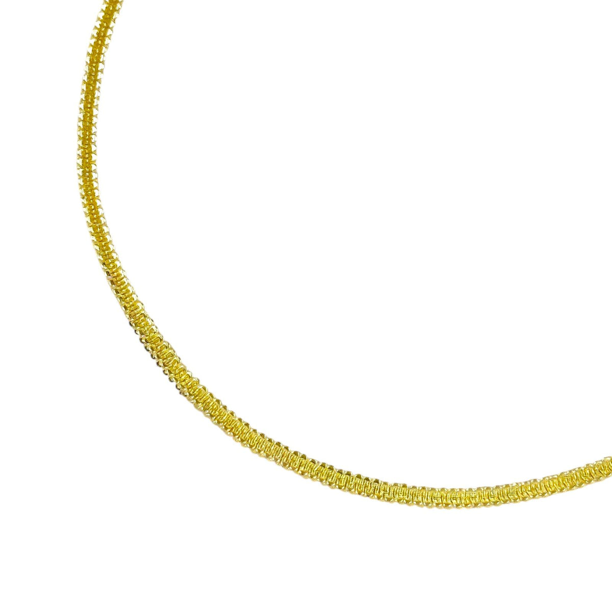 Square Rope Chain 2mm Bracelet in 18K gold-filled, view 3