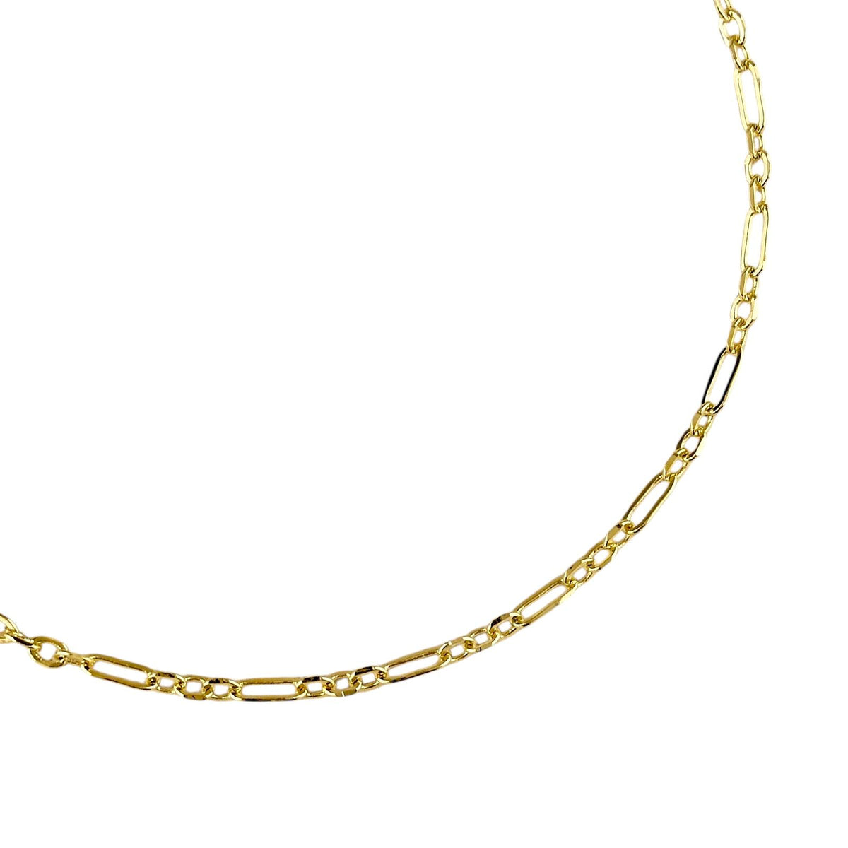 Figaro Link Chain Necklace in 18K gold-filled, view 6
