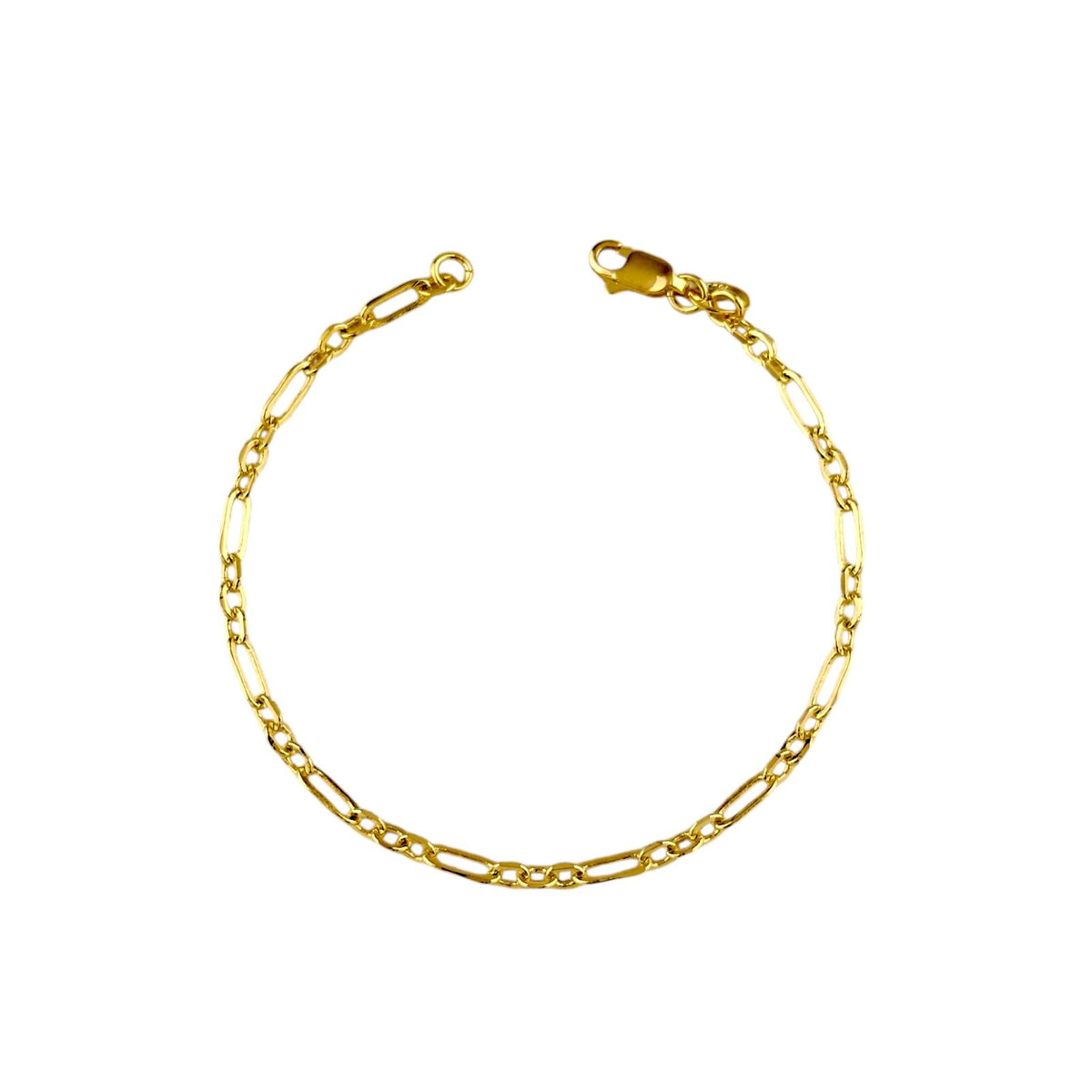 Figaro Link Chain Bracelet in 18K gold-filled