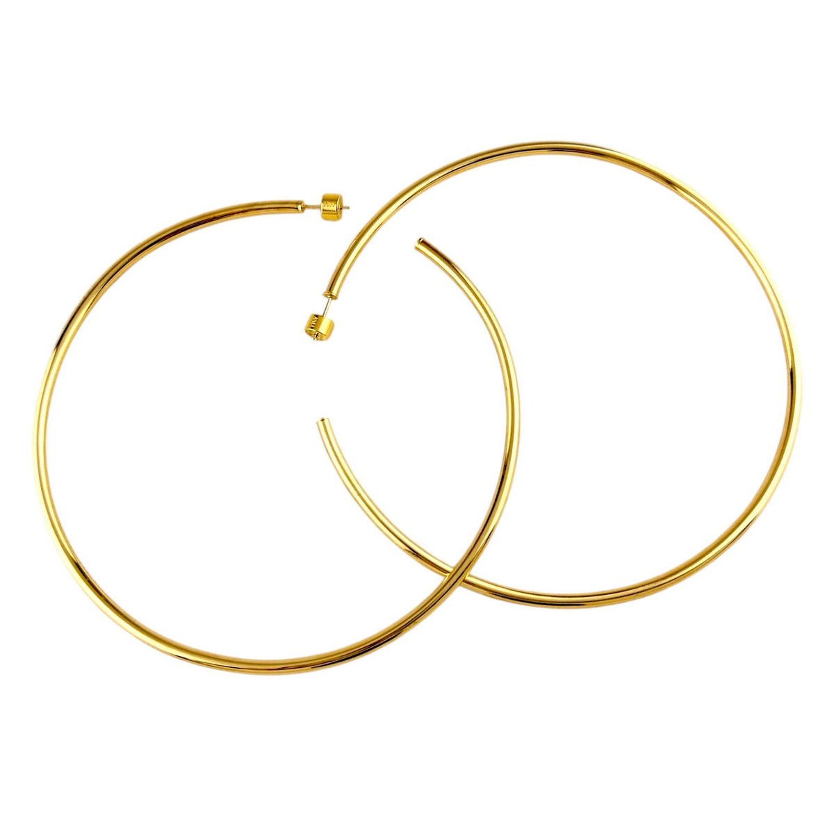 Oversized Hoop 105mm Earrings in 18K gold-filled