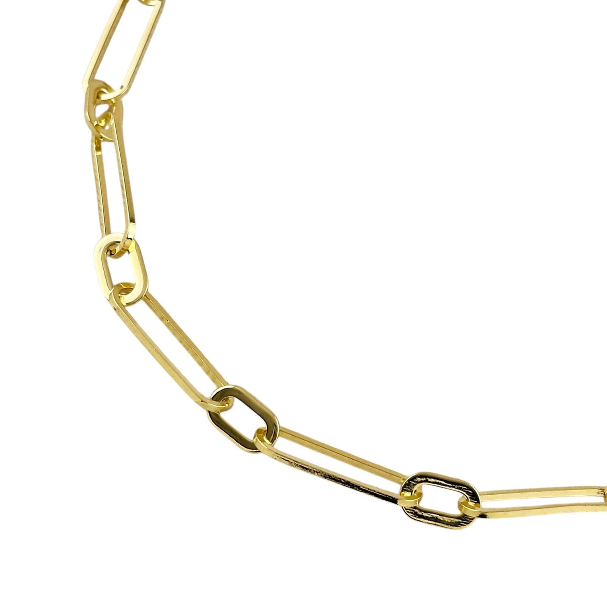 Chunky Paperclip Link Chain Necklace in 18K gold-filled, view 4