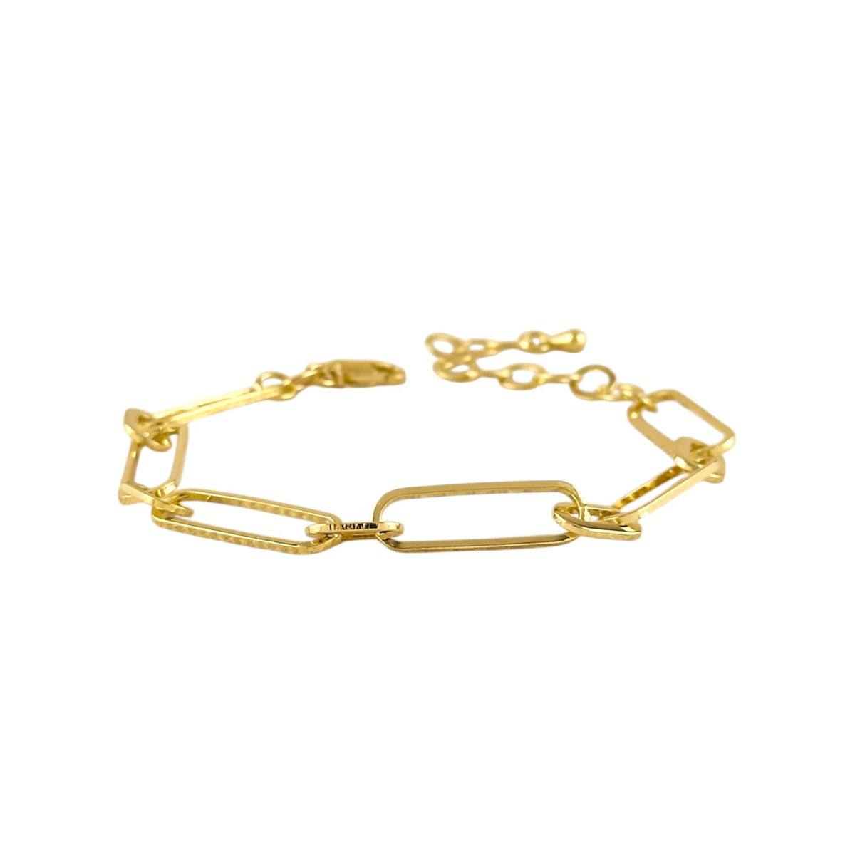 Chunky Paperclip Link Chain Bracelet in 18K gold-filled, view 2