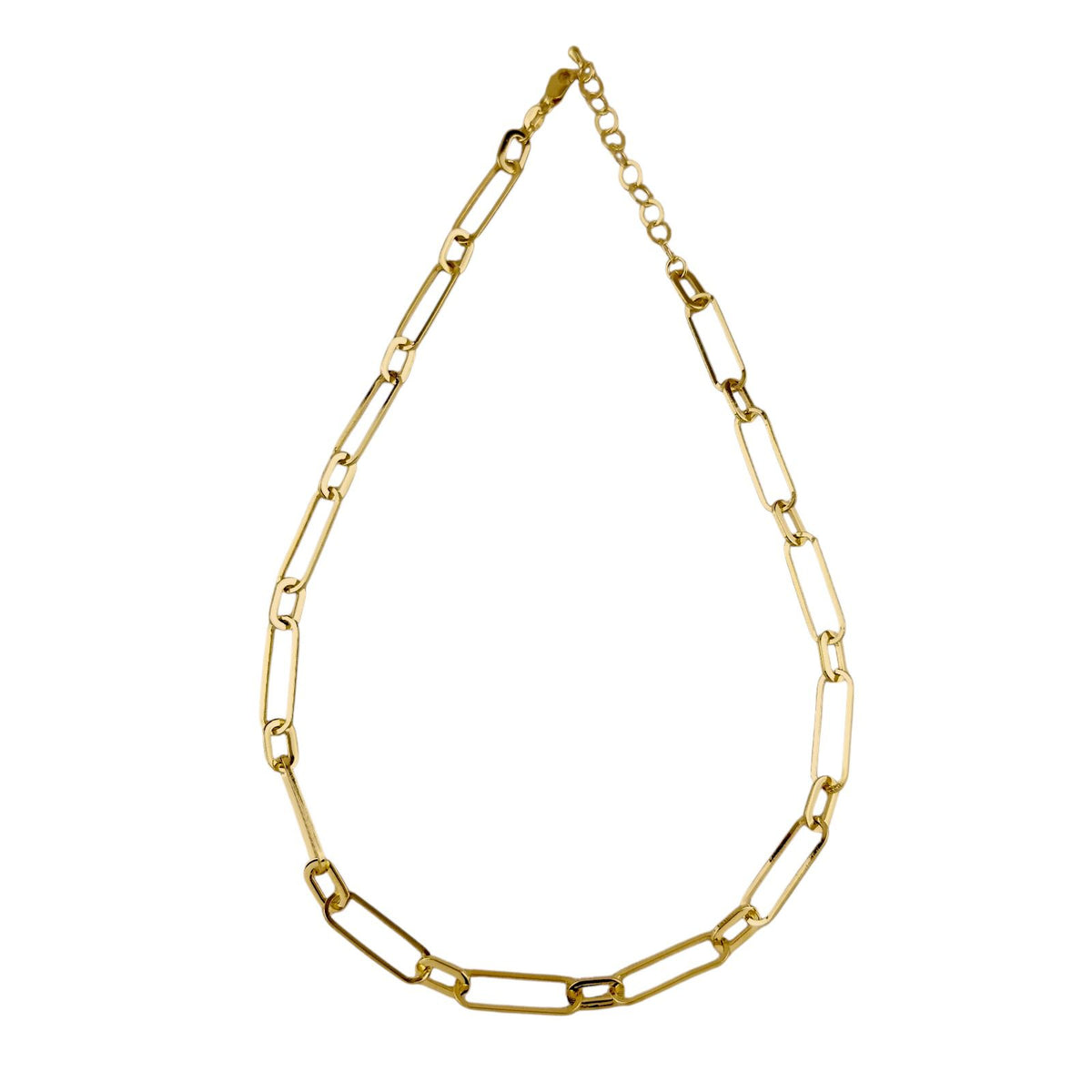 Chunky Paperclip Link Chain Necklace in 18K gold-filled