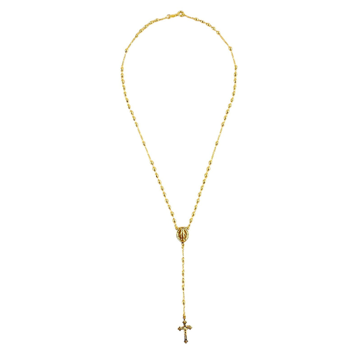 Classic Rosary 3.3mm Necklace in 18K gold-filled, view 2