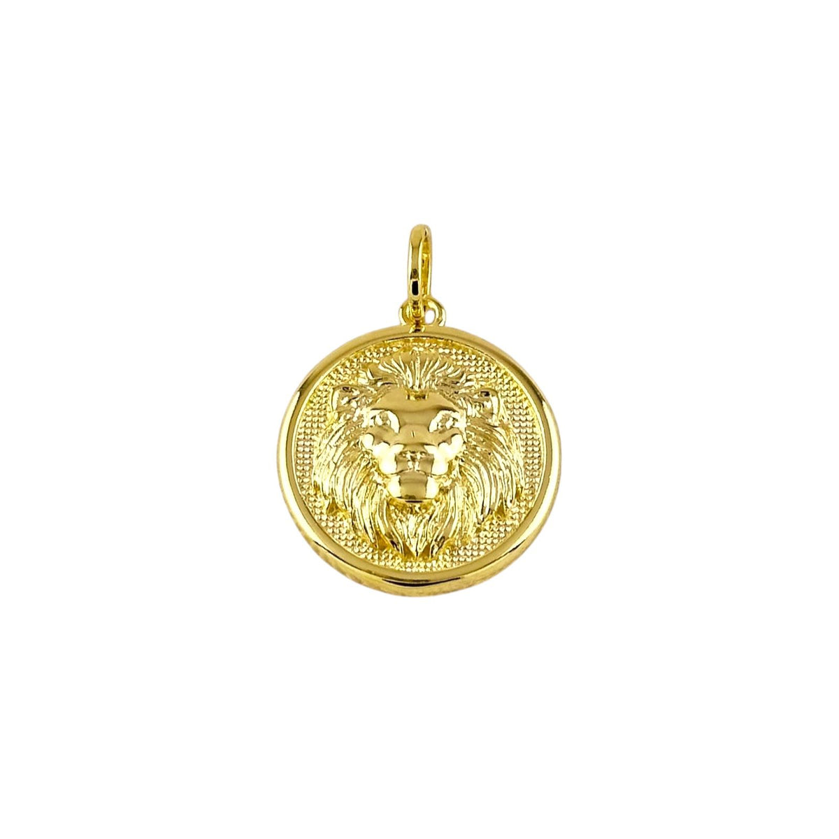 Lion Medallion 20mm Pendant in 18K gold-filled
