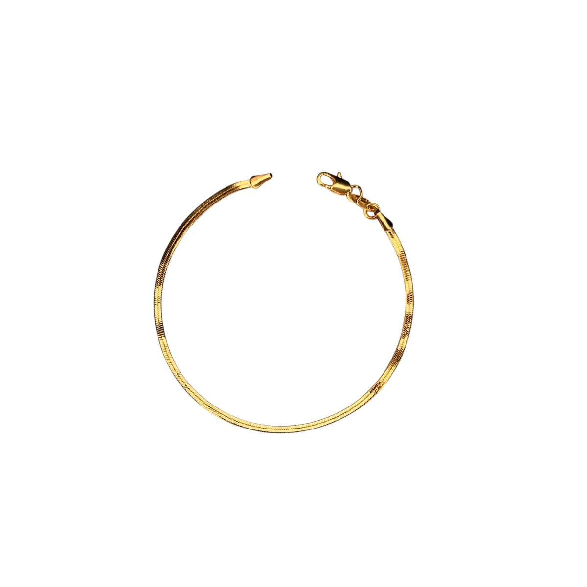 Herringbone Chain 2mm Bracelet in 18K gold-filled