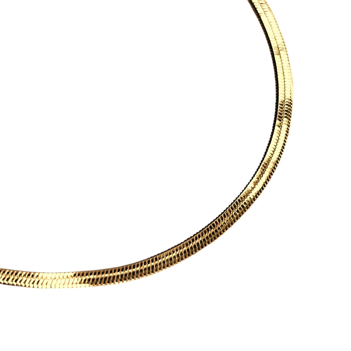 Herringbone Chain 2mm Bracelet in 18K gold-filled, view 3