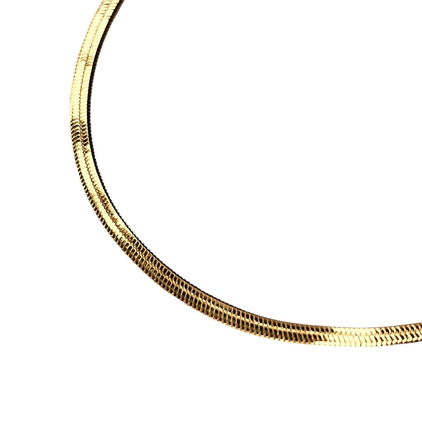 2mm Herringbone Design 18K Gold Filled Bracelet