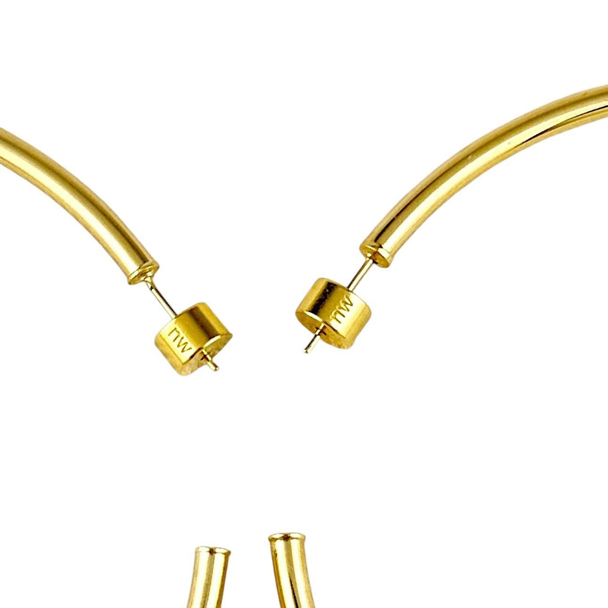 Oversized Hoop 105mm Earrings in 18K gold-filled, view 6