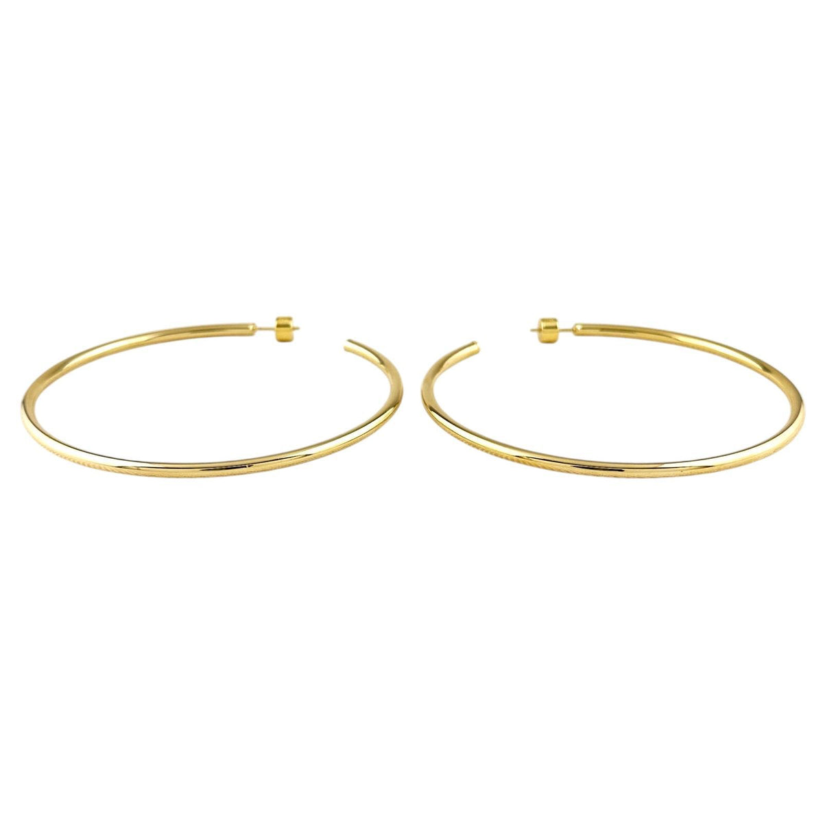 Classic Hoop 80mm Earrings in 18K gold-filled, view 2