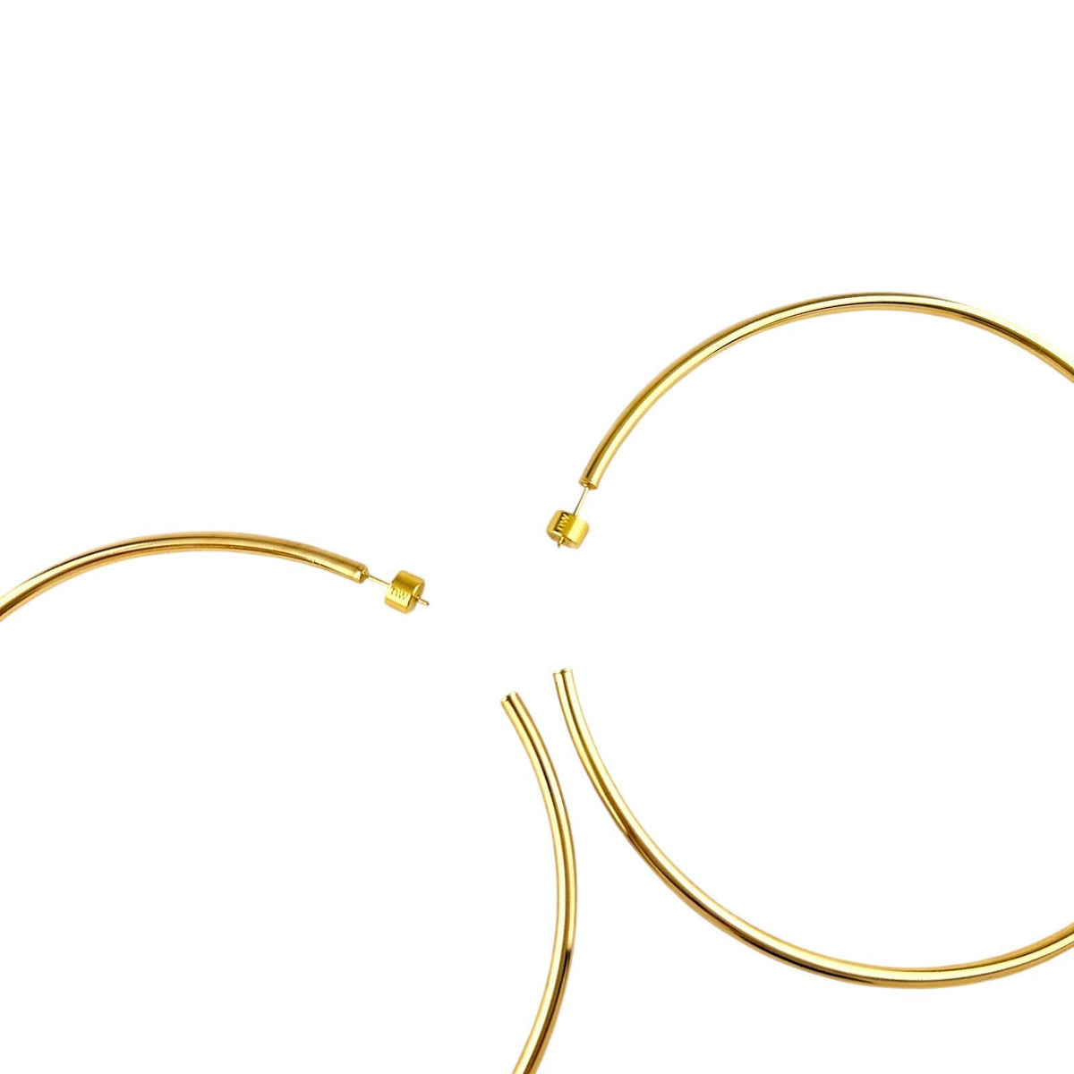 Oversized Hoop 105mm Earrings in 18K gold-filled, view 5