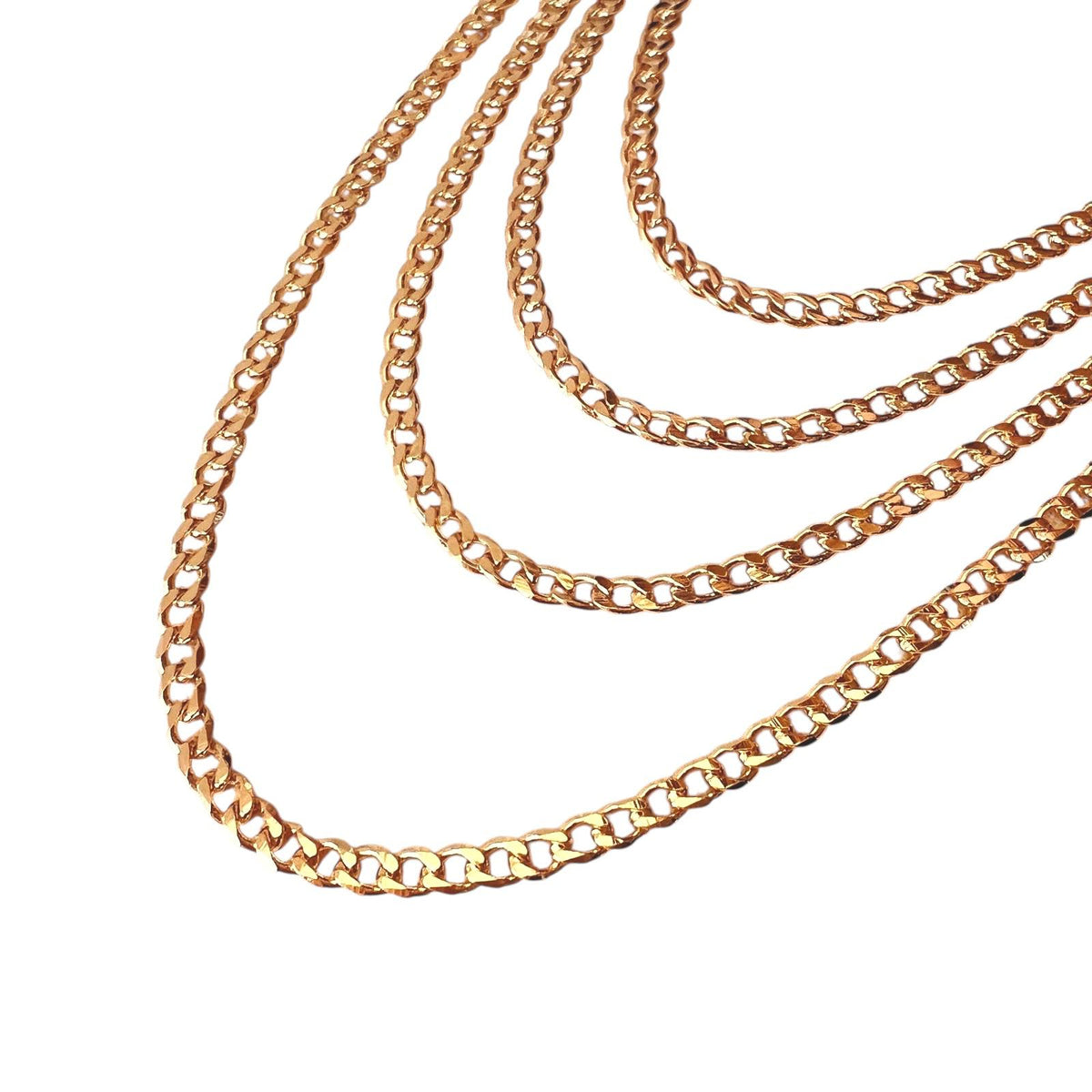 5mm Cuban Link Chain Necklace in 18K gold-filled, view 3