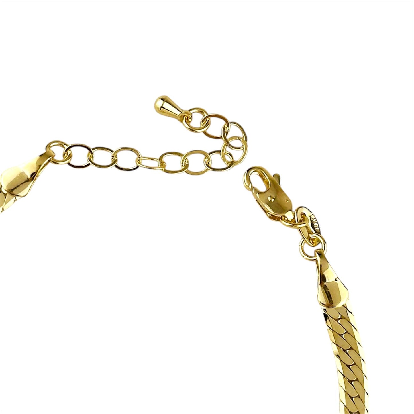 Diamond Cut Herringbone 18k Gold Filled Anklet