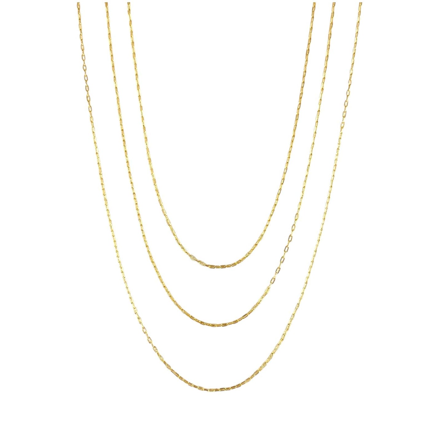 Diamond Cut Mirror Chain 18k Gold Filled Necklace