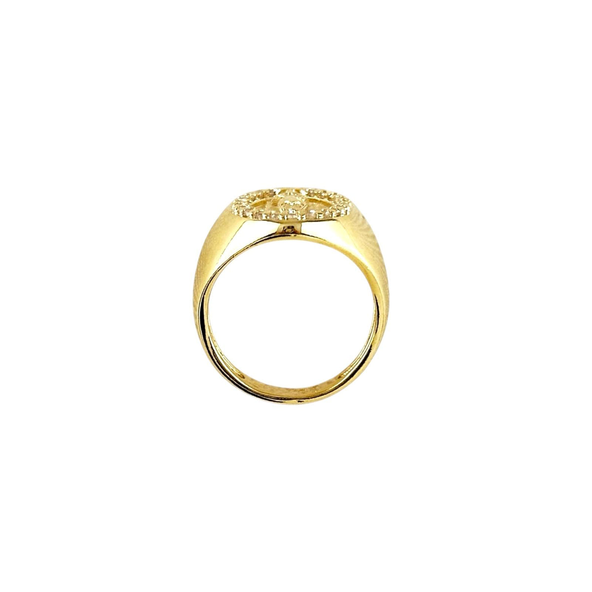 Our Lady of Guadalupe Medal CZ Ring in 18K gold-filled, view 5