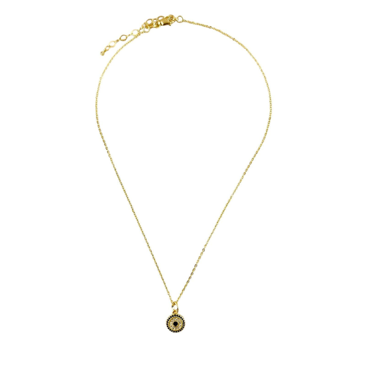 Concentric CZ Necklace in 18K gold-filled, view 4