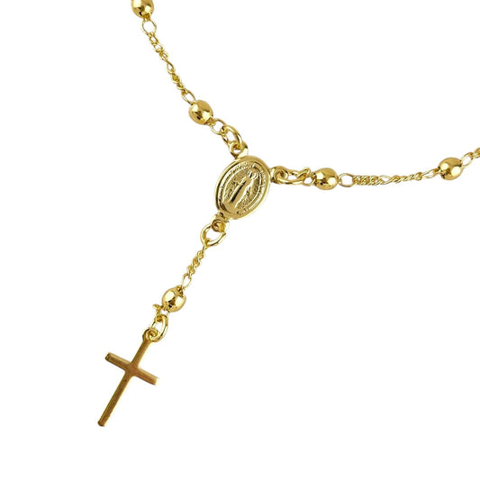 Delicate Rosary Bracelet in 18K gold-filled, view 2