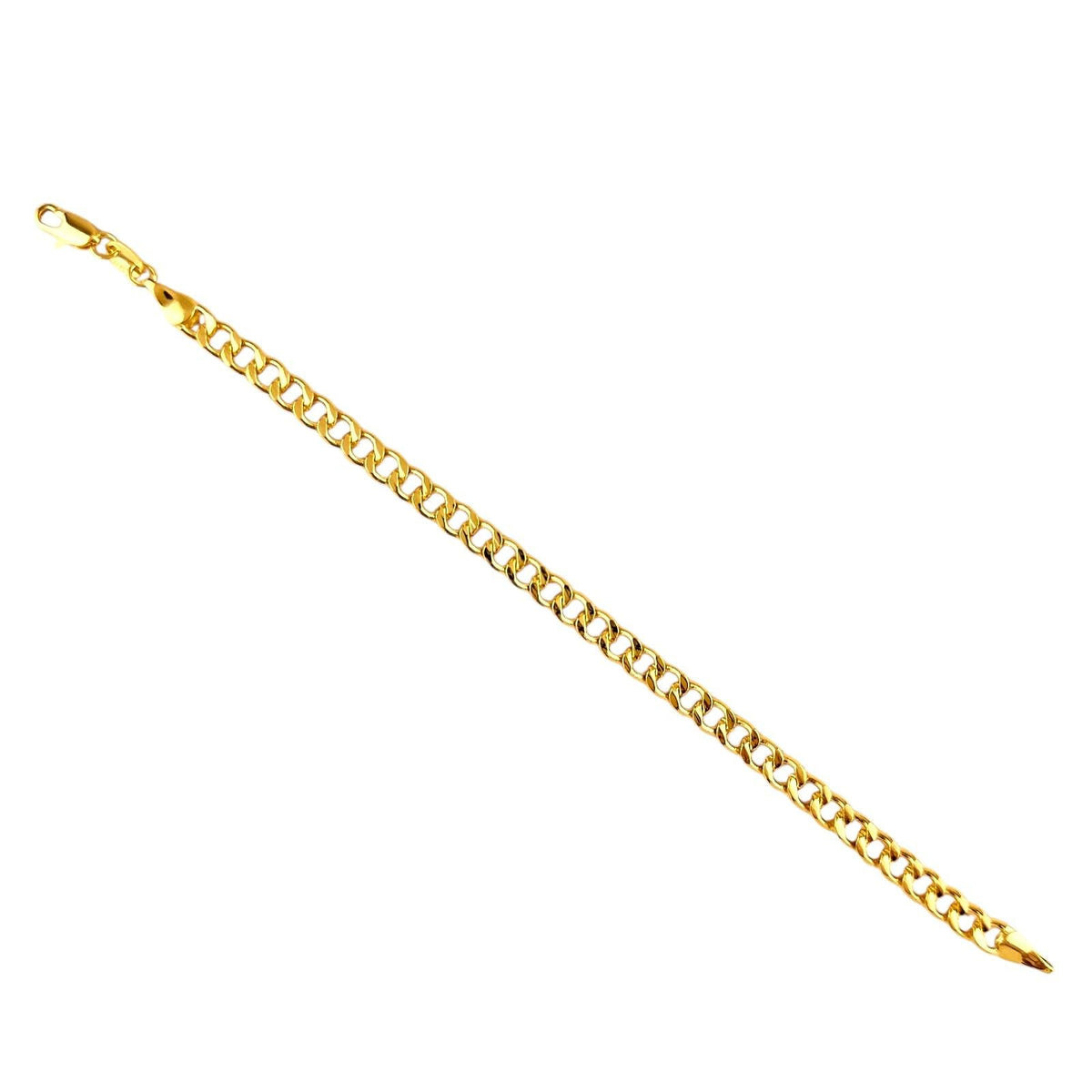 Cuban Link Chain 5mm Bracelet in 18K gold-filled, view 6