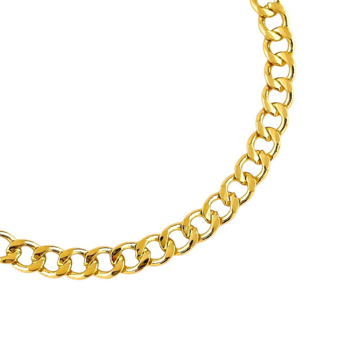 Cuban Link Chain 5mm Bracelet in 18K gold-filled, view 2