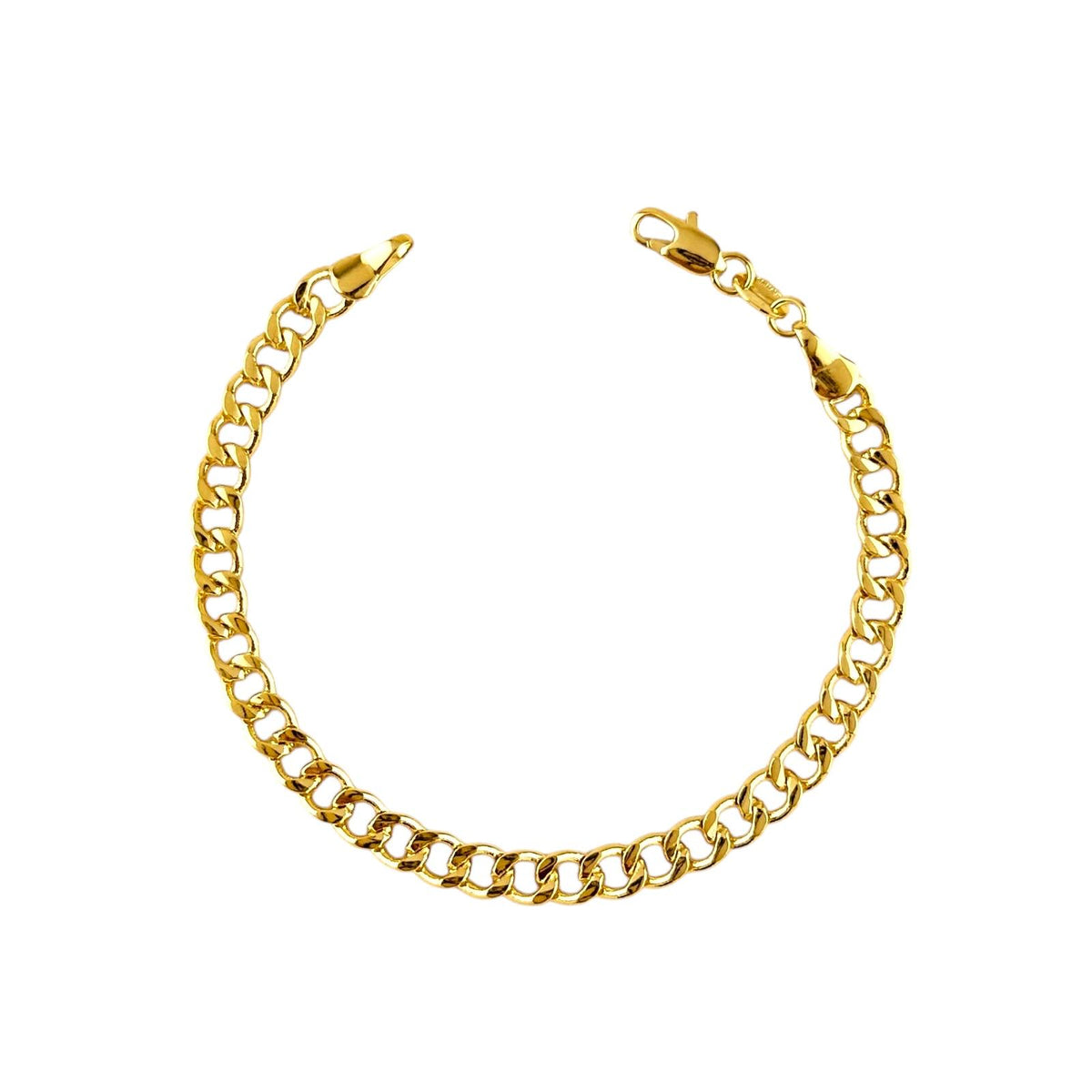 Cuban Link Chain 5mm Bracelet in 18K gold-filled