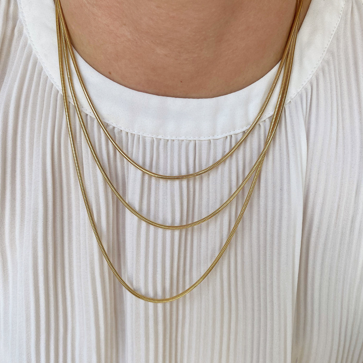 18K Gold Filled 1.9mm Rounded Snake Chain 18K Gold Filled 1.9mm Rounded Snake Chain