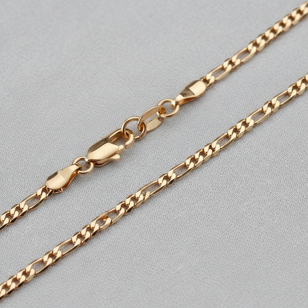 2.5mm Figaro Chain 18K Gold Filled Anklet