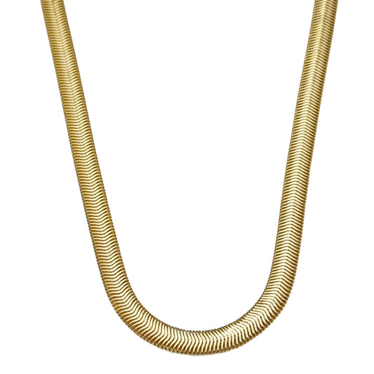 8mm Thick Snake Chain 18k Gold Filled Necklace