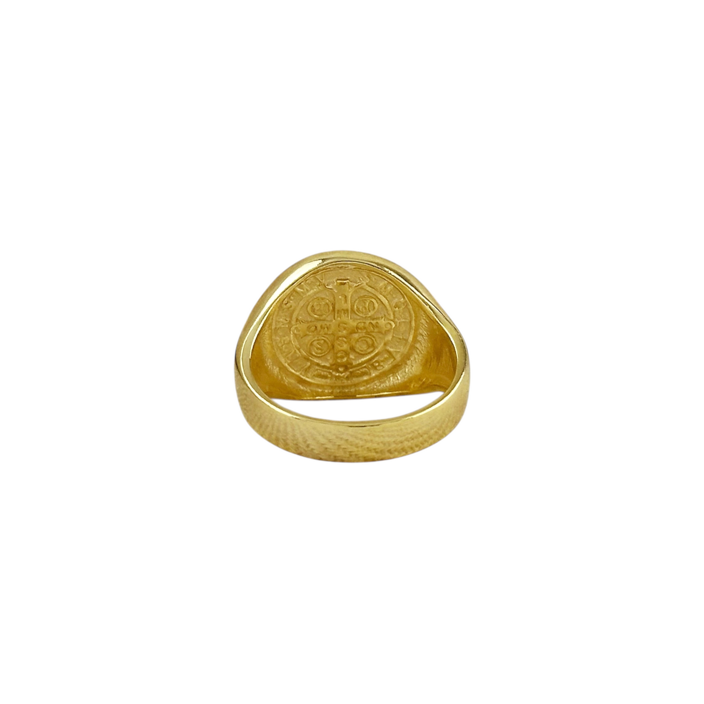 Saint Benedict Signet 18k Gold Filled Ring