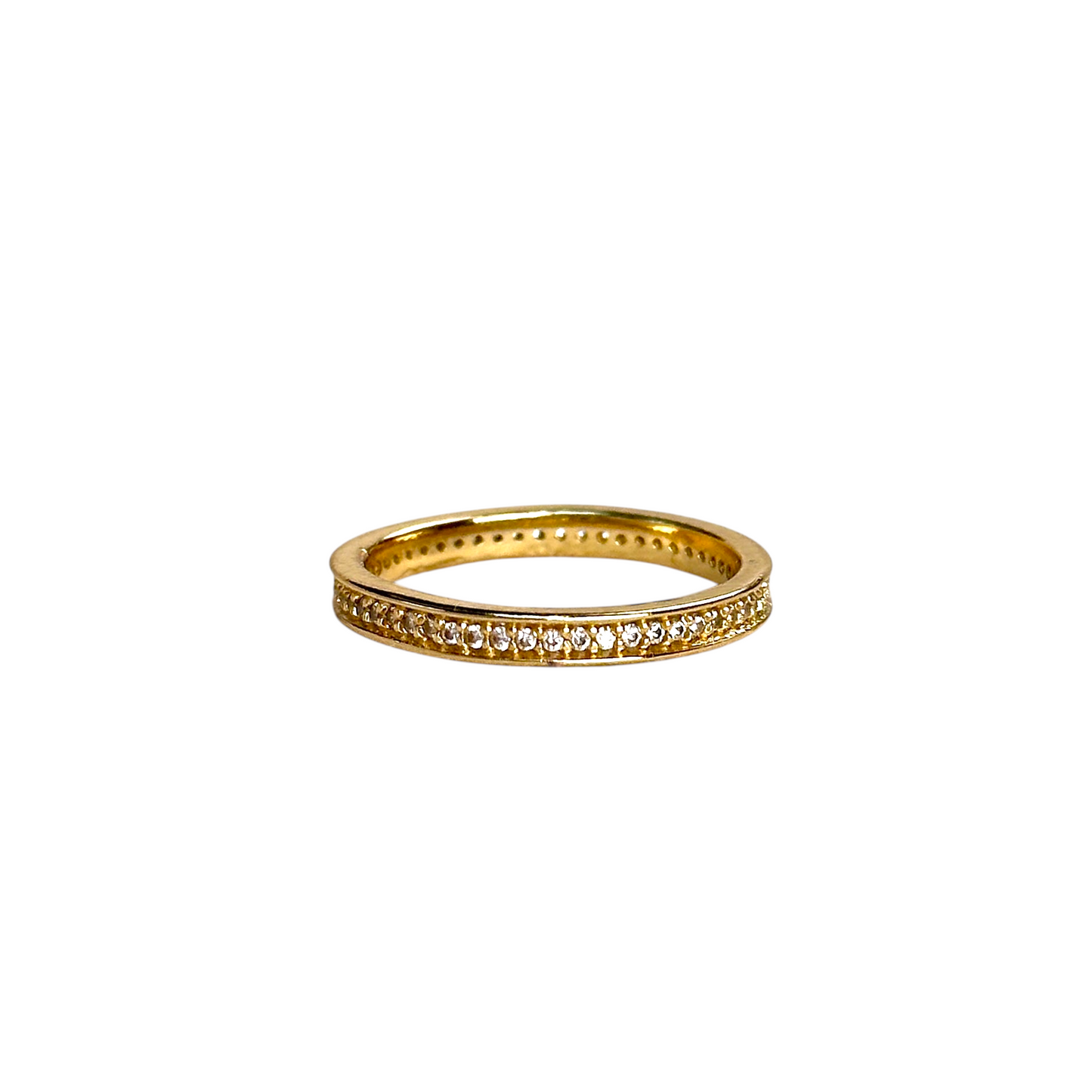 2.5mm CZ Eternity Band 18k Gold Filled Ring