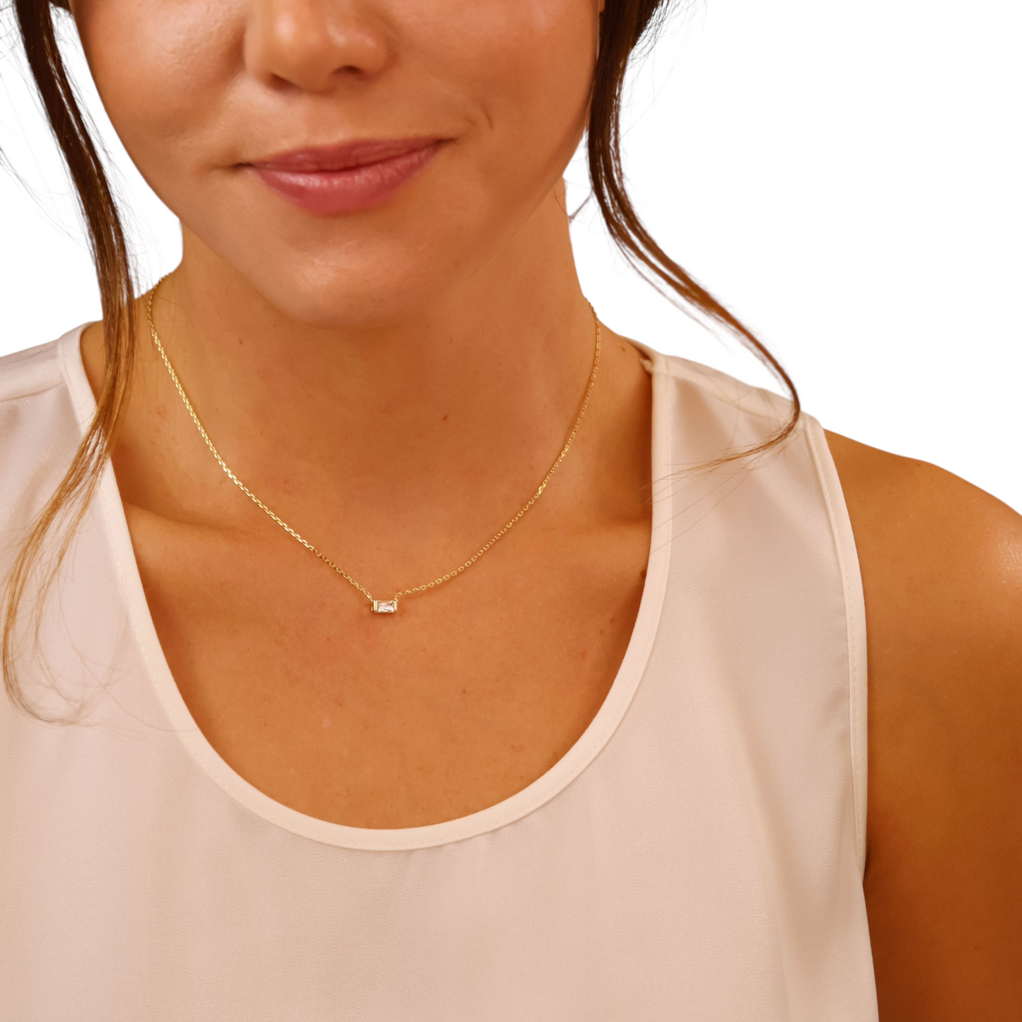 Birthstone CZ Set 18K Gold Filled Necklace & Earrings