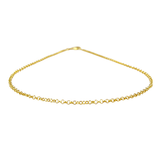 2.5mm Rolo Link Chain 18K Gold Filled Necklace